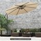 10ft Cantilever Patio Hanging Umbrella with Base, Crank Handle and Air Vent